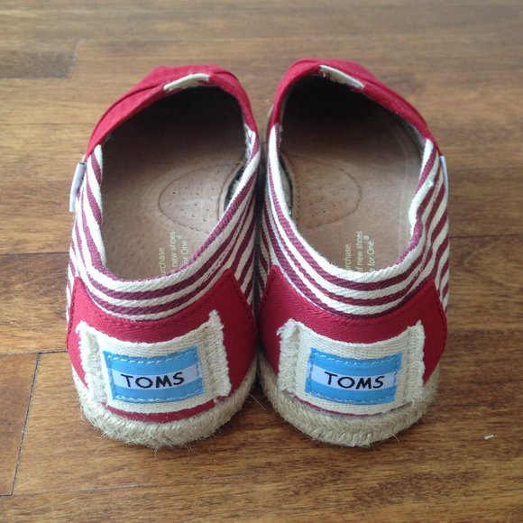 NWOT Toms - Classic Red University Espadrilles - Picture 3 of 7